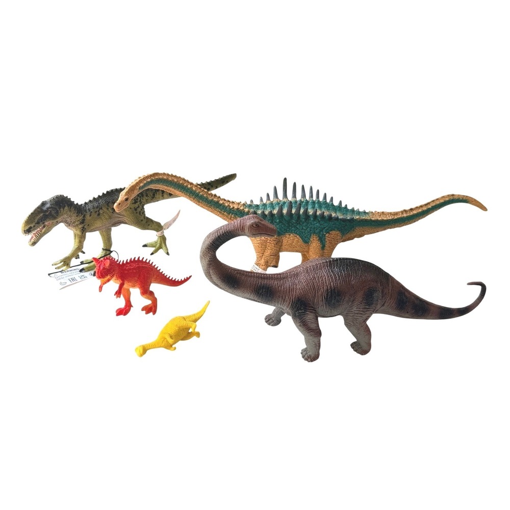 Dinosaur Toy Animals Figures Schleich Boley Kids Plastic Collectible Lot of 5